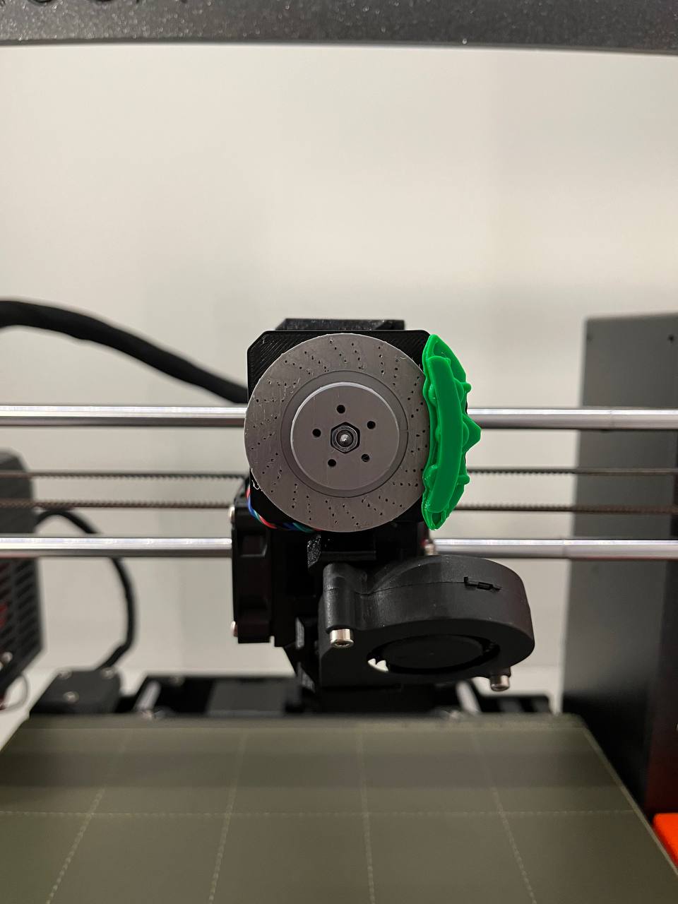 Brake disk extruder visualizer