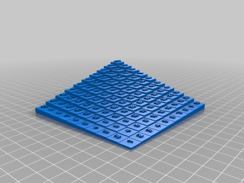 10x10 multiplication table
