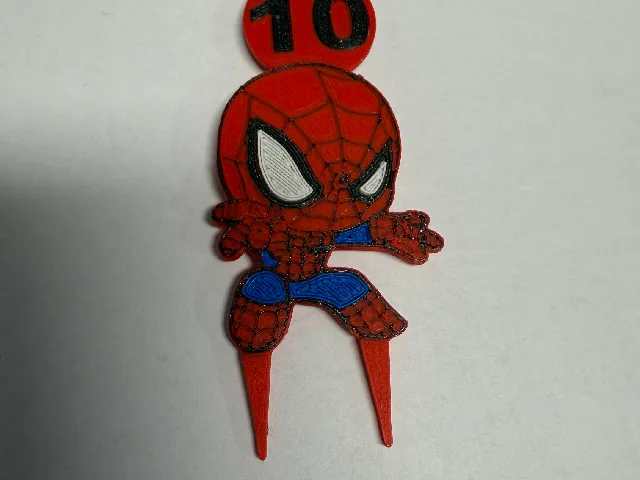 Spiderman Multicolor cupcake topper