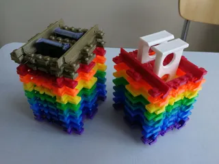 LEGO Duplo compatible spiral elevation train track 3D model 3D printable