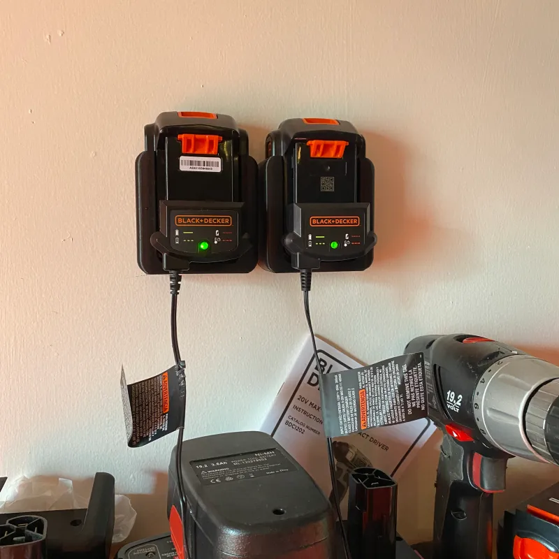 Black and Decker 20V Battery and Charger Holders - My Stoopid Stuff