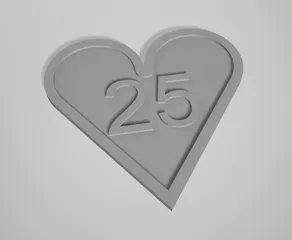 Schild Herz 25