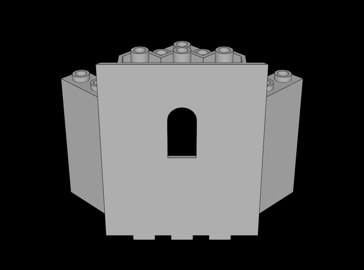 Lego Compatible (6055.dat) Panel Wall  6 x  6 x  6 Corner