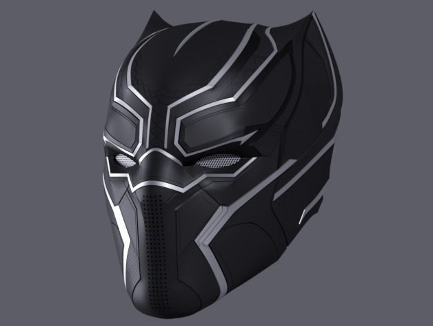 Black Panther Helmet - Civil War 3D model thumbnail