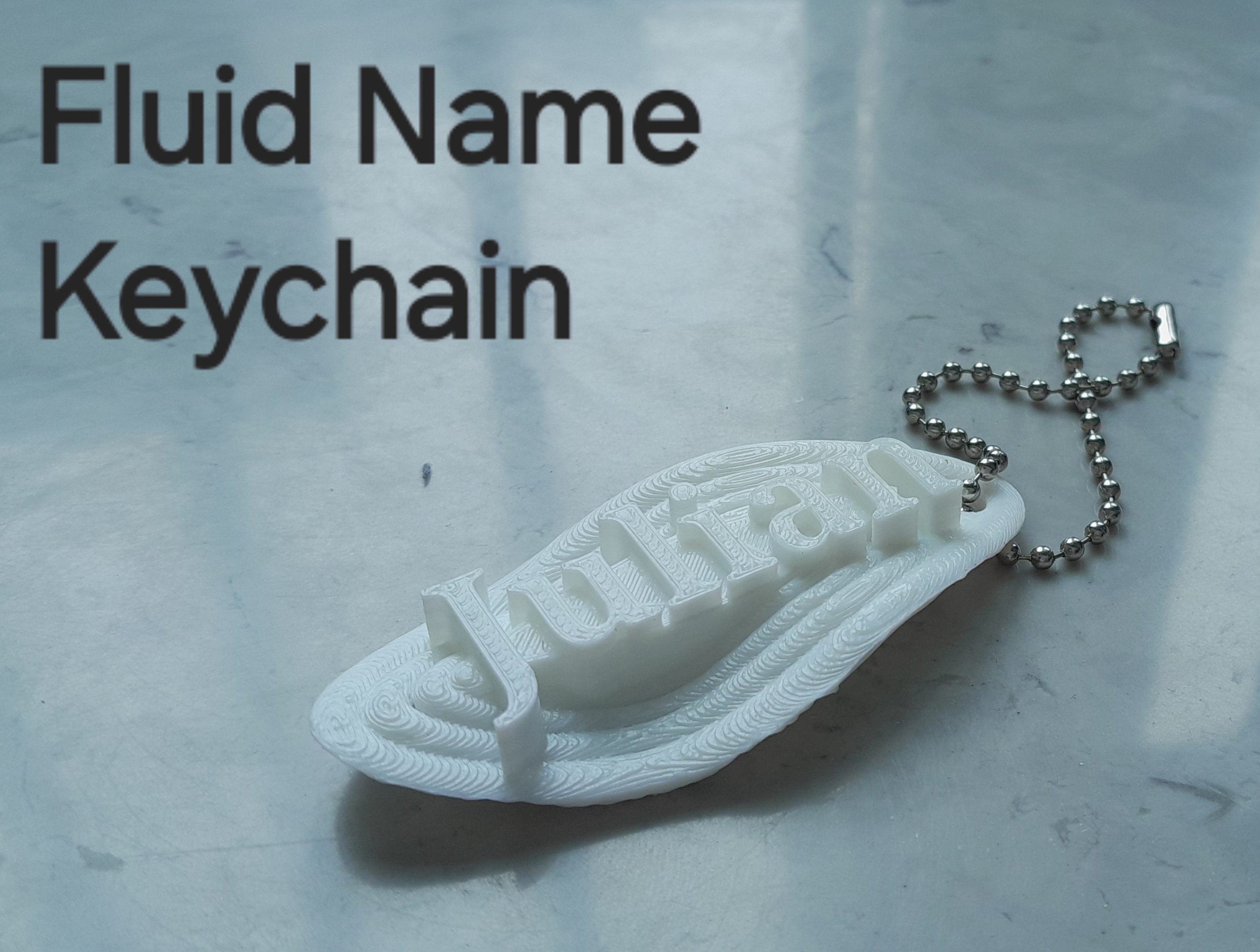 Fluid Name Keychain