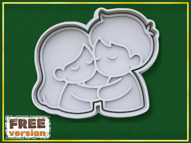 Couple Cookie Cutter STL – Easy 3D Print Baking Set