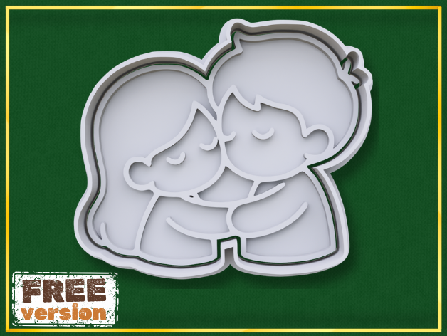 Couple Cookie Cutter STL – Easy 3D Print Baking Set