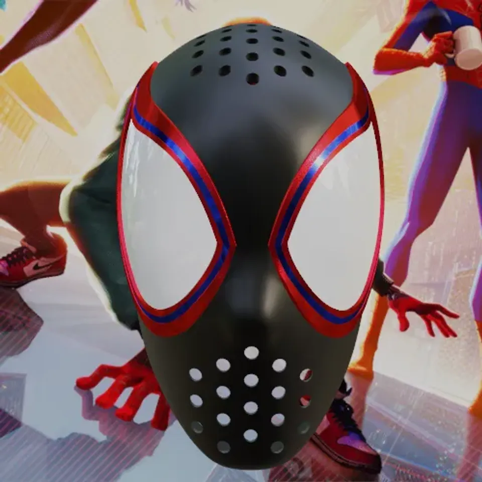 Mask Faceshell Miles Morales Spiderman Into Spiderverse 