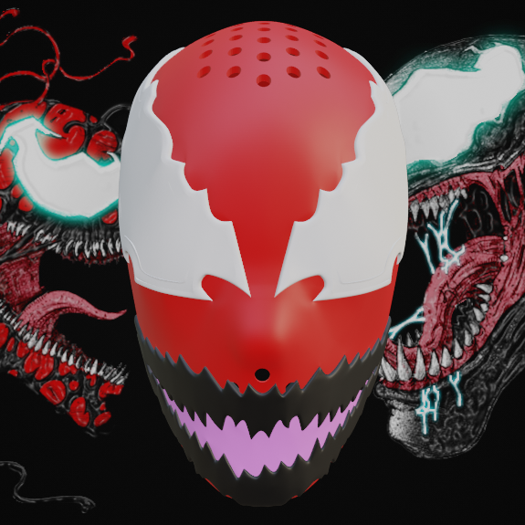Miniatura 2 do modelo 3D Carnage inspired face Shell