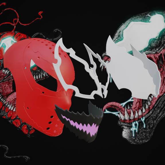 Miniatura 4 do modelo 3D Carnage inspired face Shell
