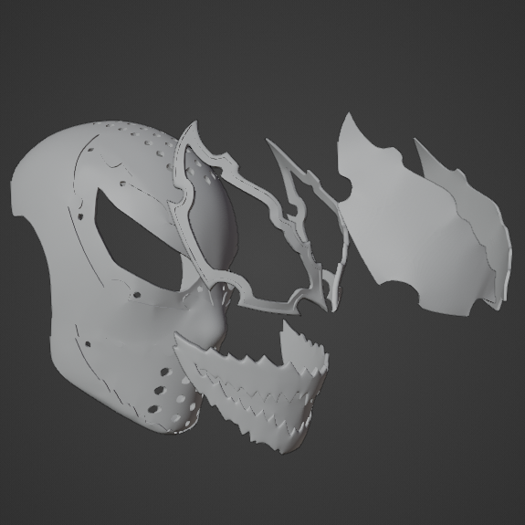 Miniatura 5 do modelo 3D Carnage inspired face Shell