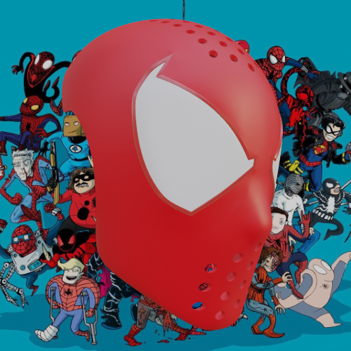 Scarlet Spider-man Ben Reilly Inspired face Shell