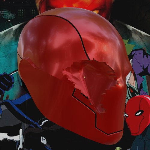 Red Hood Rebirth Damaged Inspired Helmet 