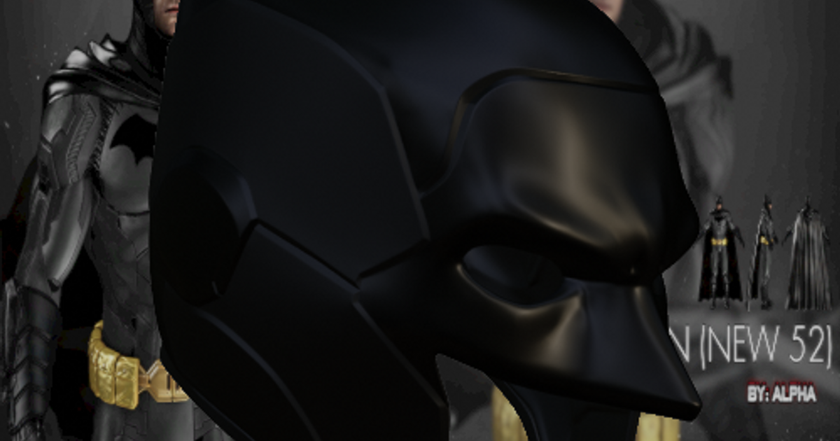 New 52 Batman Inspired Helmet by Budwin | Download free STL model |  