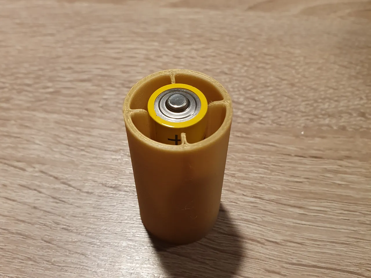 aa to c battery adapter 3d print