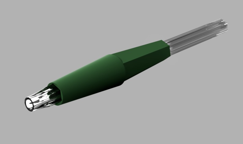 Assistive 2-in-1 writing grip for Bic Crystal ball point pens.