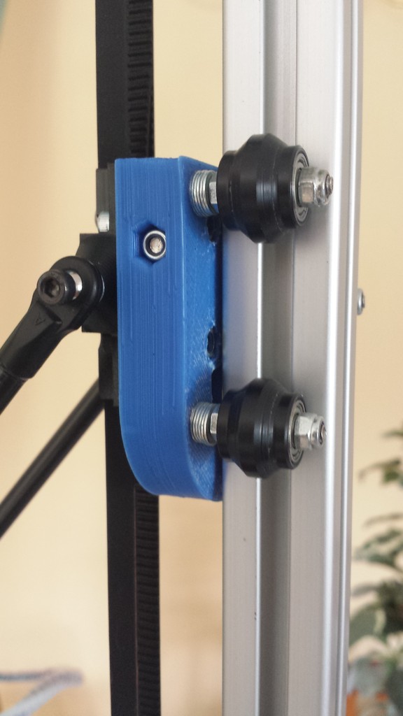 Kossel carriage truck for 2020 extrusion and V rollers by dc42 ...