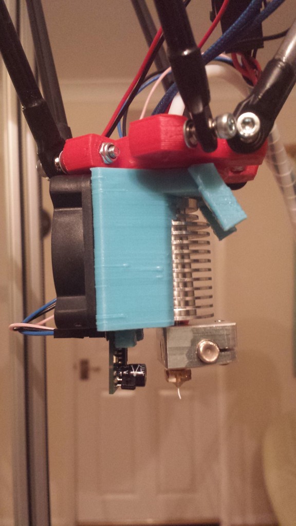 Kossel fan duct and IR sensor v1.0 mount for E3Dv6 hot end