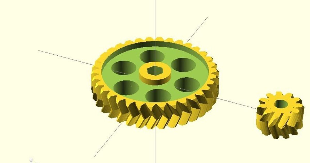 Iamburny's Extruder Gears With Adjustable Hole Sizes By Dc42 | Download ...