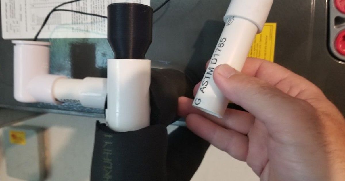 Home AC Condensation Drain Line Vacuum Adapter by noslenwerdnahotmail