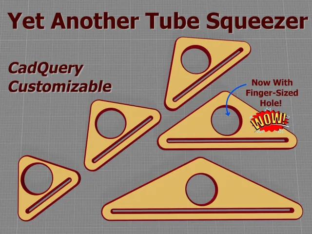 Yet Another Tube Squeezer (CadQuery Customizable)