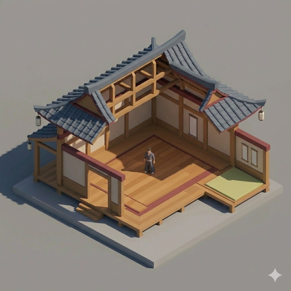 Low Poly Samurai Dojo