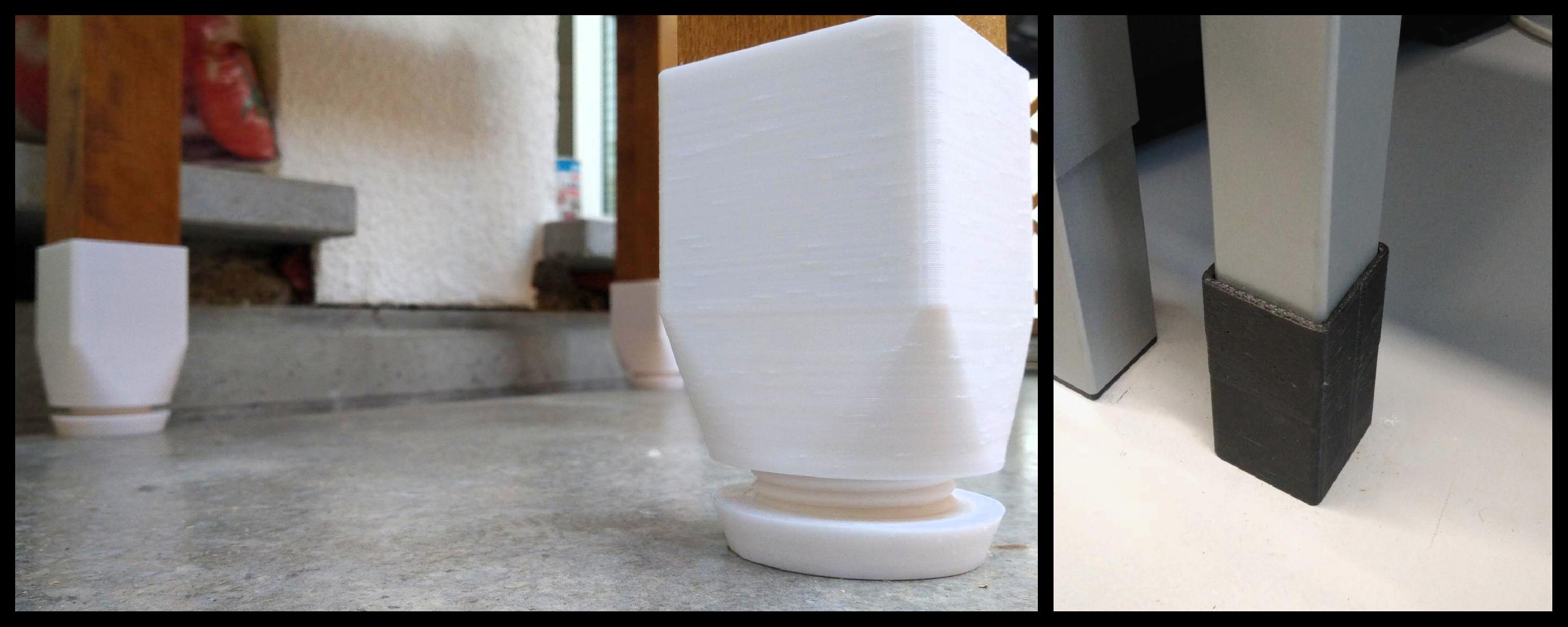 Customizable Furniture Leg Extension by Yann Büchau Download free STL model