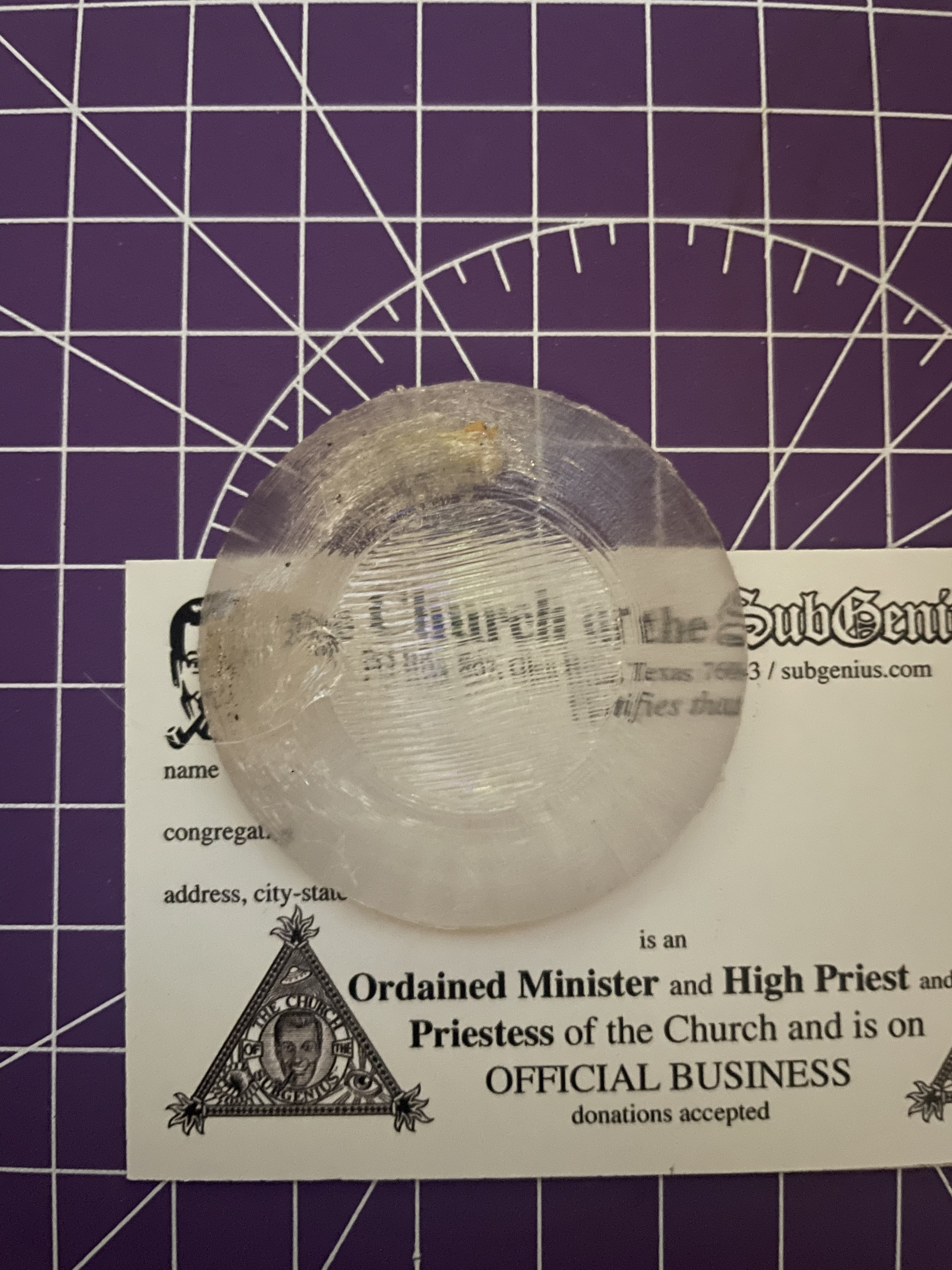 Disk for clear printing