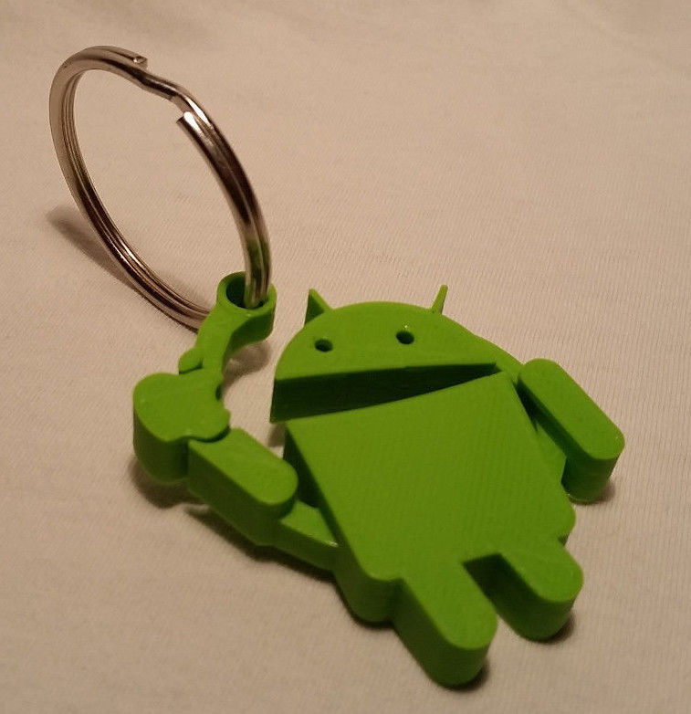 Android eating Apple Key Chain