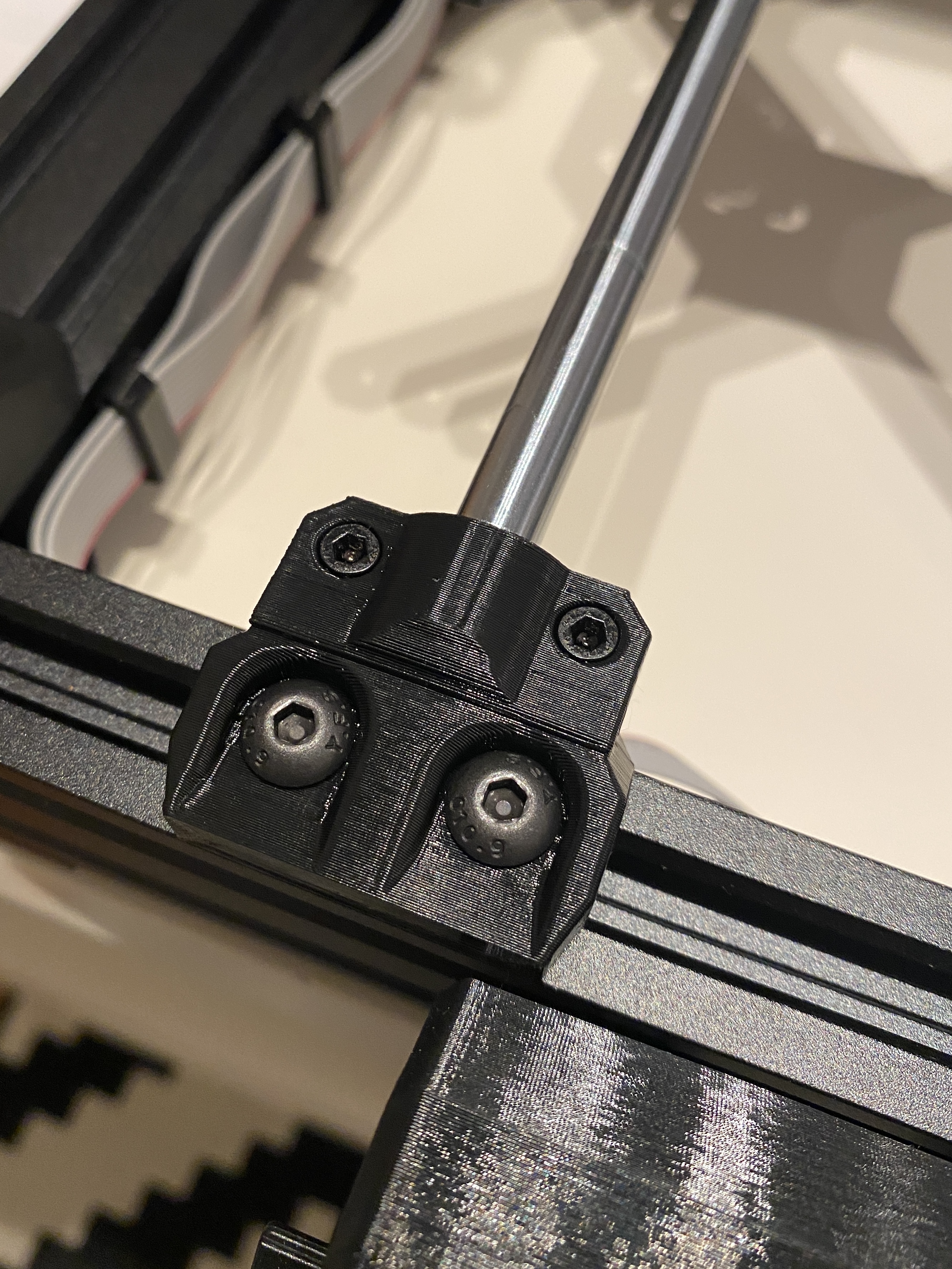 Prusa Bear Y-rod holder without zip ties (M3 heat set inserts)