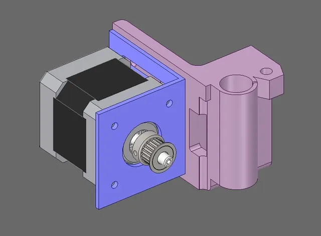 Prusa i3 X-End Motor Modified for metal bracket