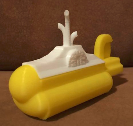 Old design of yellow submarine from The Beatles