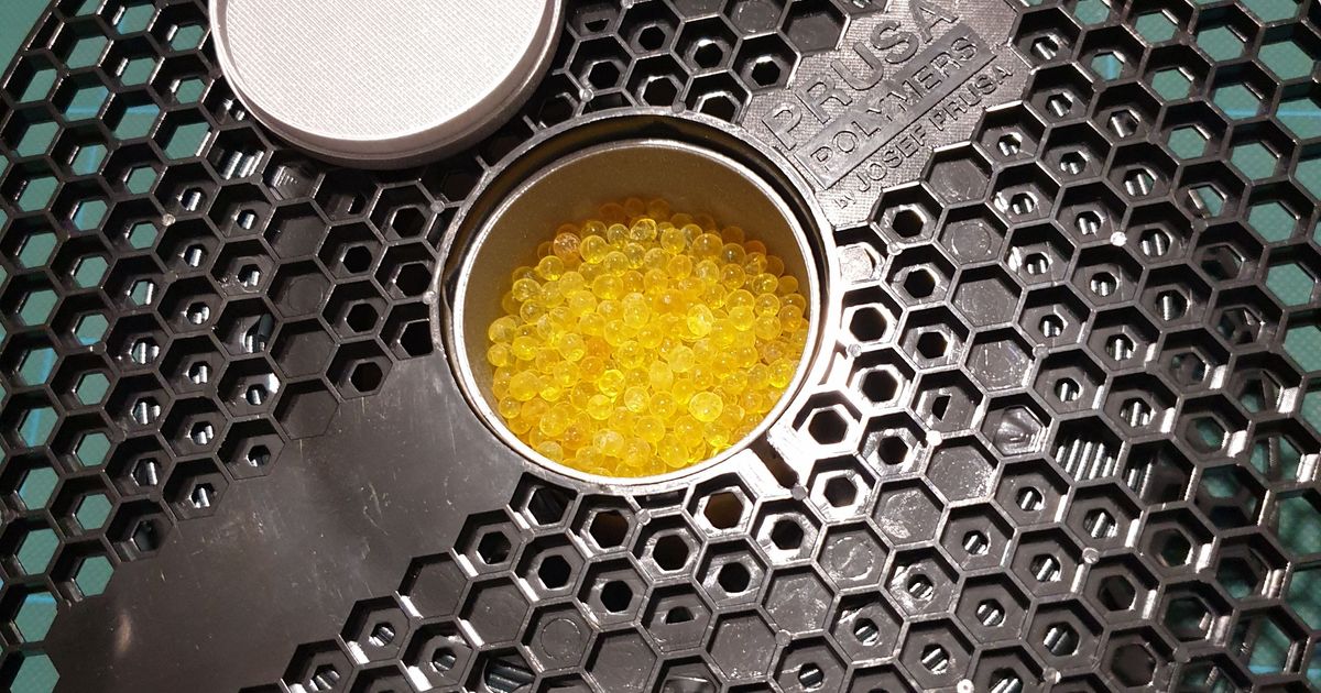 Silica Gel jar for filament spool by m8 Download free STL model