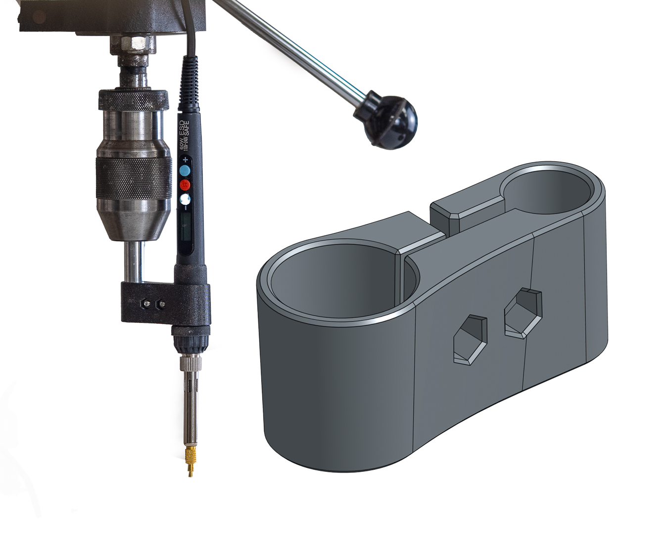 DRILL PRESS THREADED INSERT ADAPTER