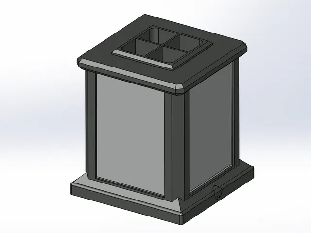 Lithophane Light Box Desktop Organizer Pencil