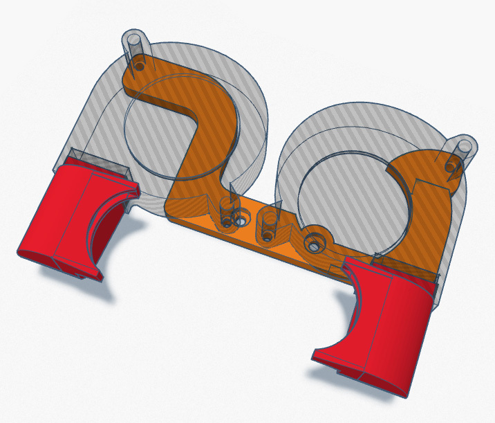 Printrbot Metal Plus Dual Extruder Blower Fans by JonS | Download free ...
