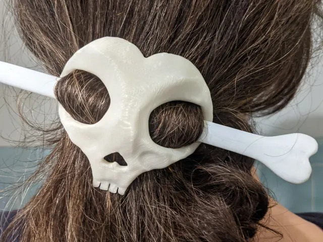 Heart Skull Hairpin