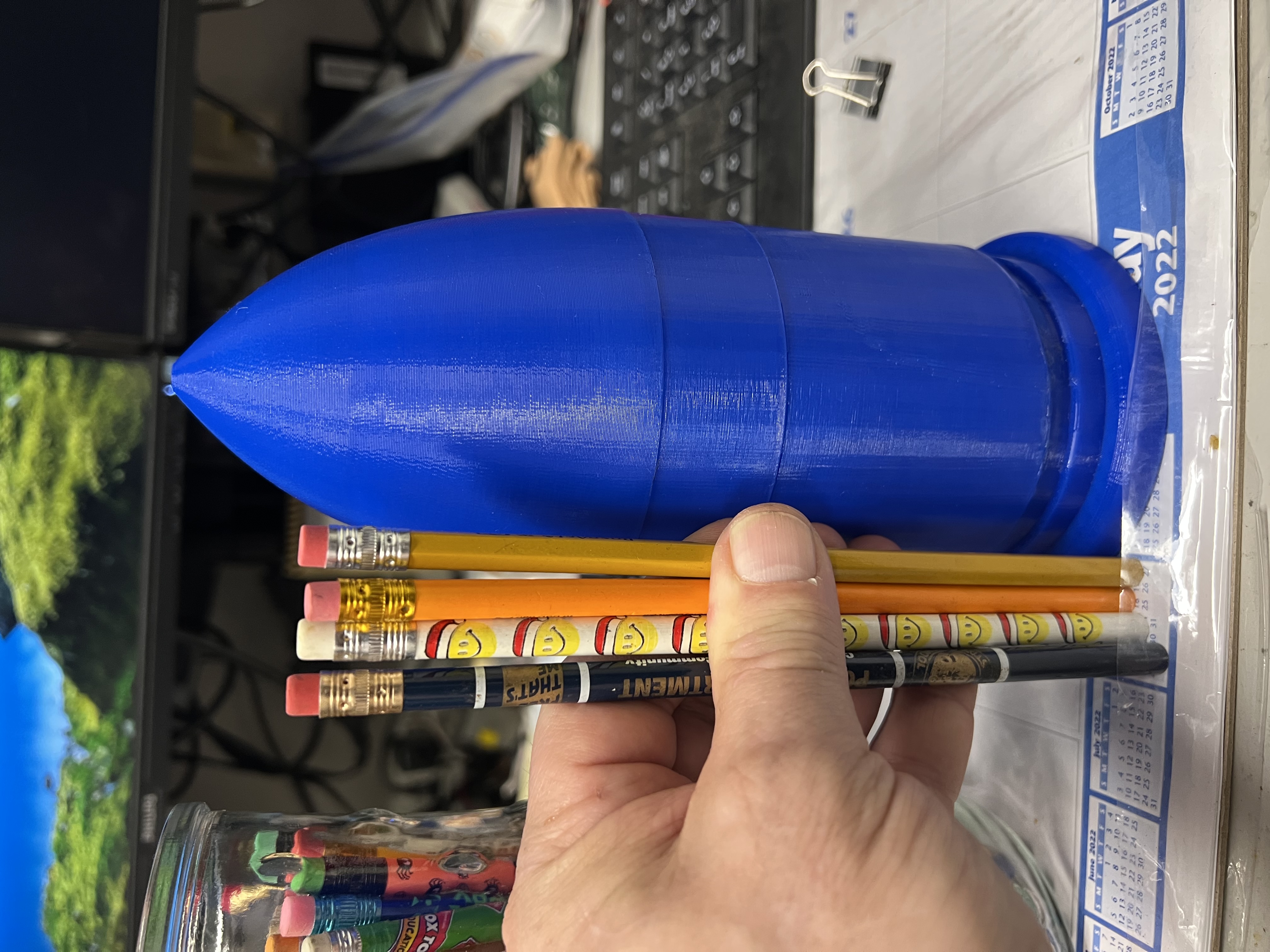AmmoRound Pen and pencil holder -  2 part Case