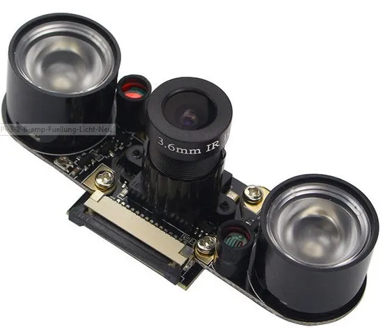 Pi Cam Cover with 5 mm LEDs + 5MP Cam version