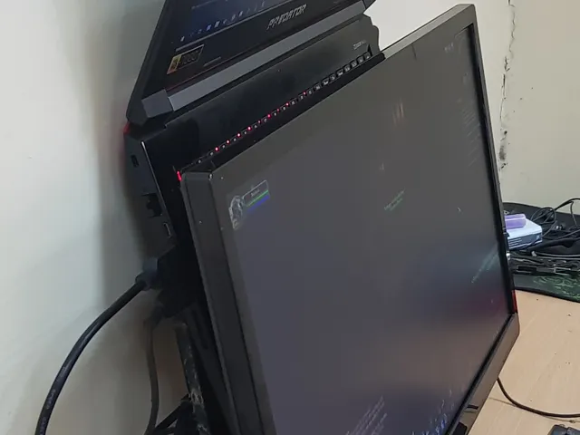 Laptop VESA mount shelf
