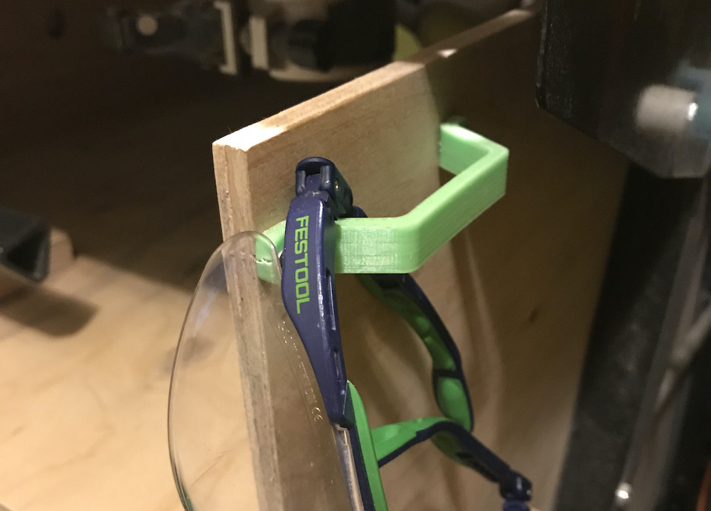 Safety Glasses Hook for Workbench