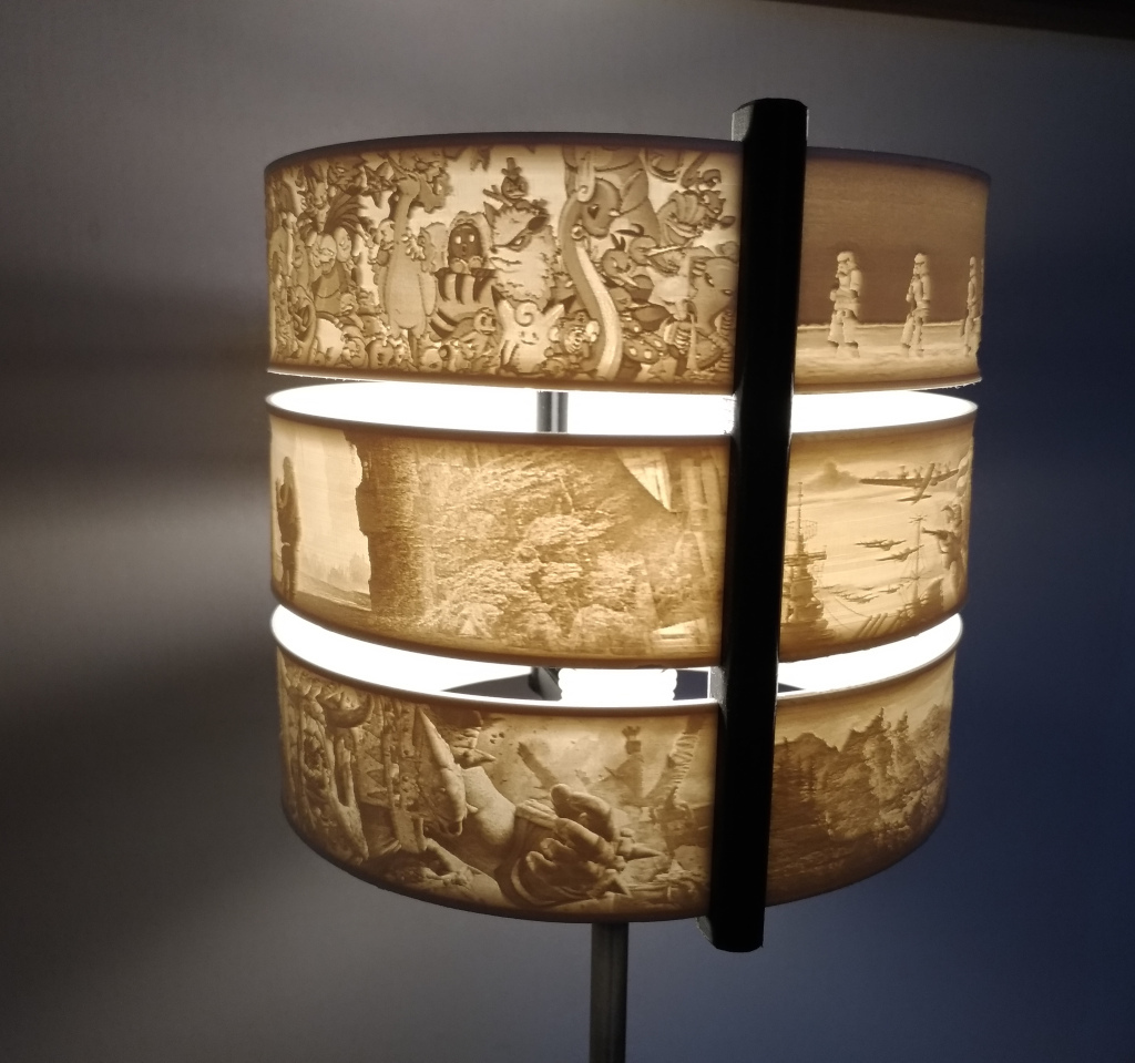 Sliced Lithophane Lamp