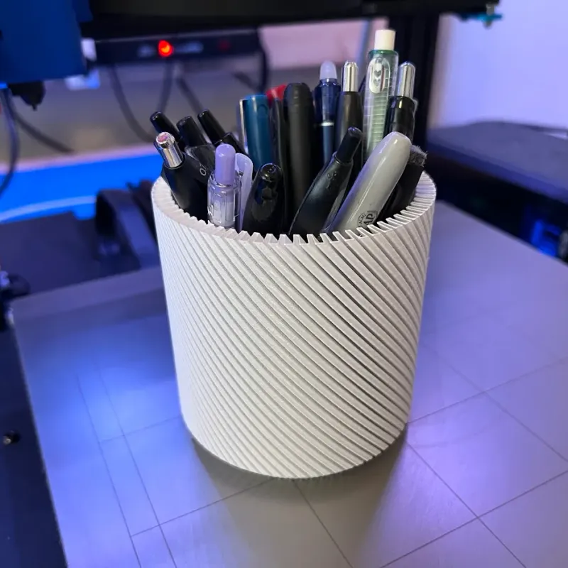 Tactile Spiral Vase Pen Cup by DonaldSayers