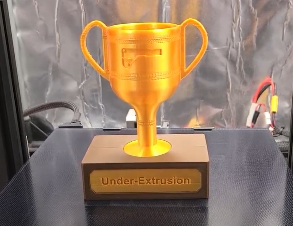 3D Printing Trophy: Under-Extrusion