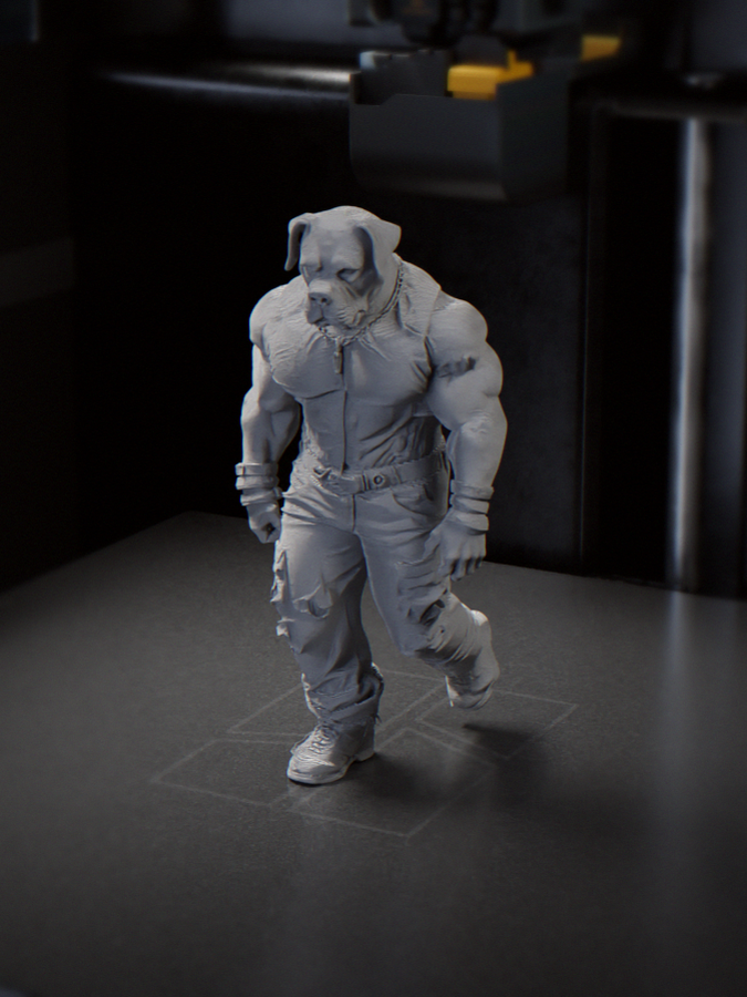 Bulldog Warrior Figurine Fantasy Character 3D Printable 3D model by José Pedro