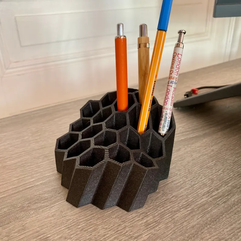 Honeycomb Pencil Holder by Slimprint, Download free STL model