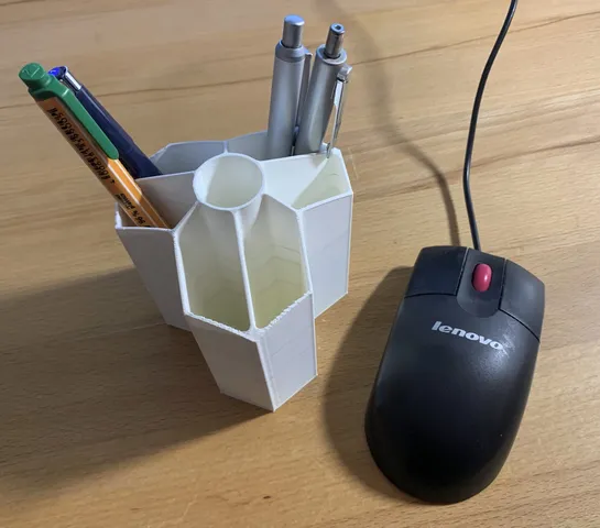 Father and Daughter's first print project: A Penholder