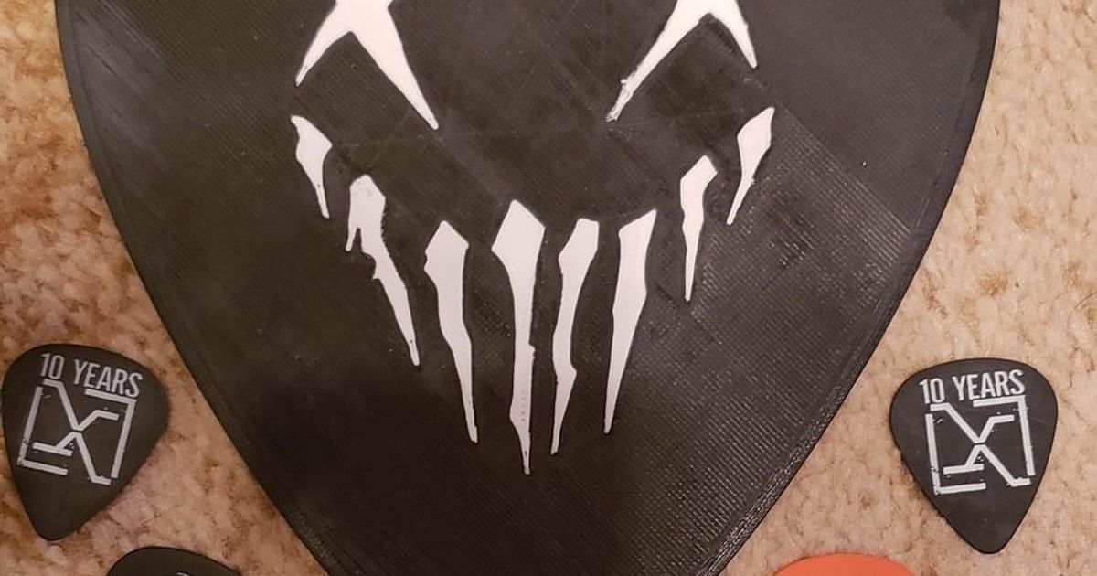 Mushroomhead Jumbo Guitar pick by That1awesomeguy Download free STL