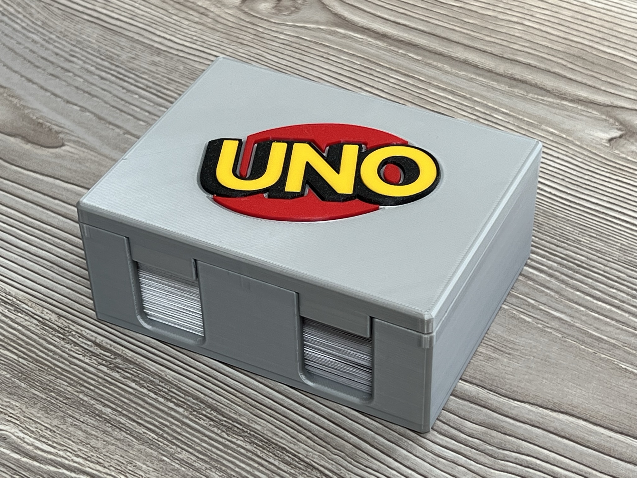 UNO card box / Solo box with optional magnets with colored logo - solo material print!