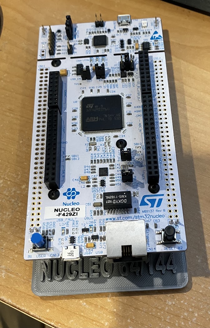 Desk/bench stand for Nucleo-64 and Nucleo-144 boards